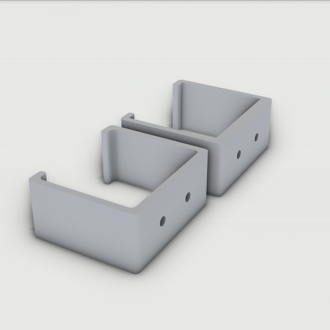 Wandhalterung passend für IKEA Steckdosenleiste – 3D-Ansicht, 3D-gedruckt von Parture