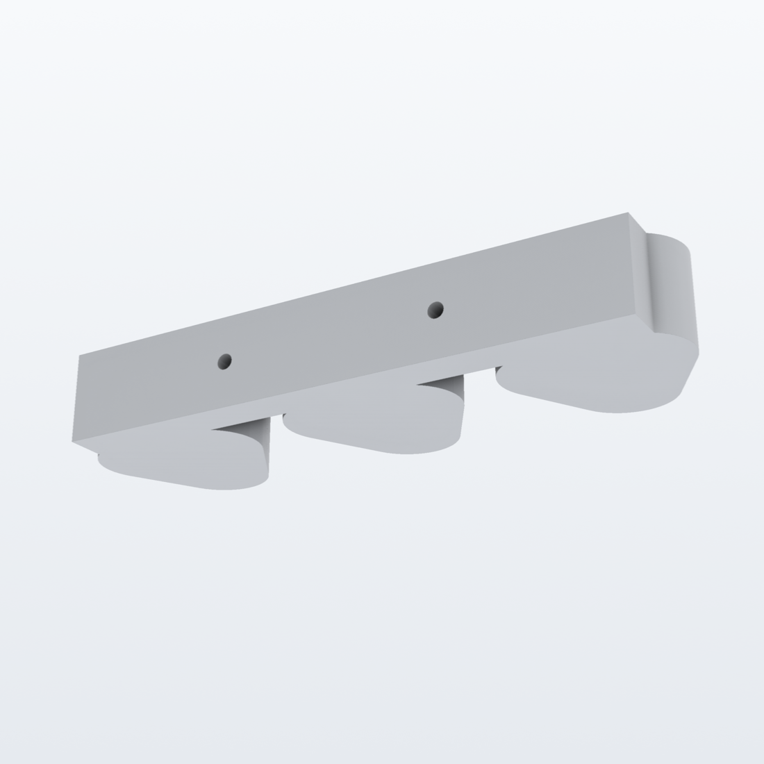 Akkuhalter Wandhalterung passend für 3 Milwaukee M12 – 3D-Ansicht, 3D-gedruckt von Parture