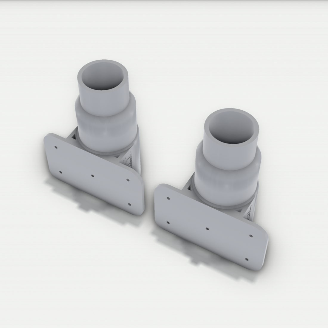 Regalhalterung passend für DeWalt und Makita Akkubohrer – 3D-Ansicht, 3D-gedruckt von Parture