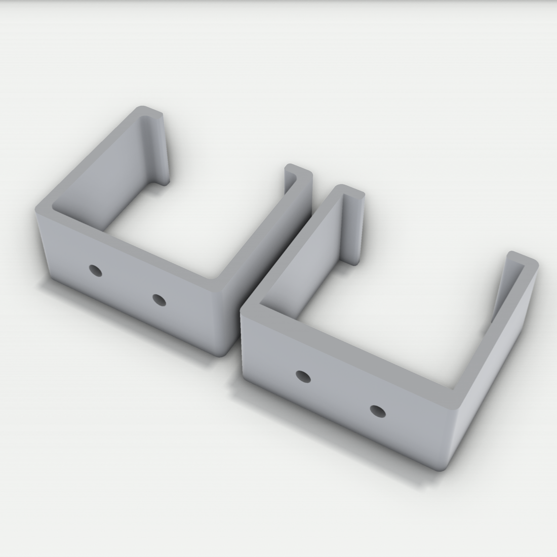 Wandhalterung passend für IKEA Steckdosenleiste – 3D-Ansicht, 3D-gedruckt von Parture