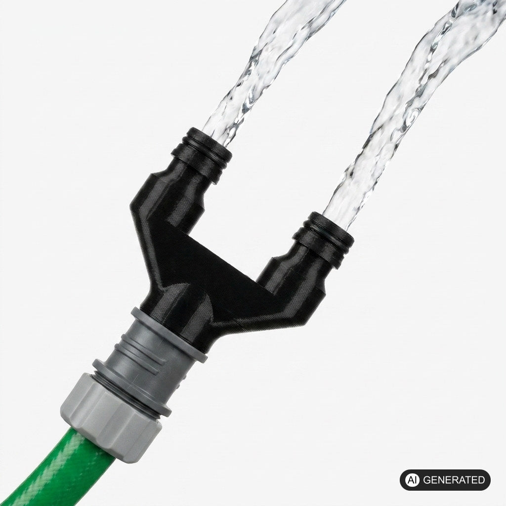 2 Wege / 3 Wege Schlauch Rohr Y Verteiler passend für Gardena Anschluss Wasser