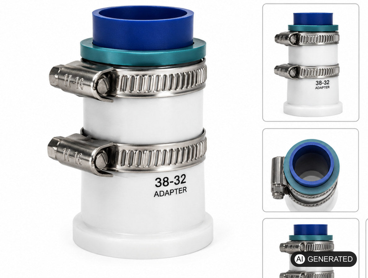 2x Flex Reduzierung 38mm/32mm Set Reduktion Poolschlauch passend für Intex