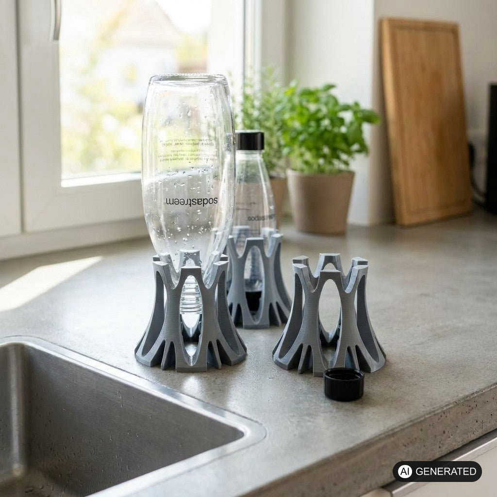 3er Set Abtropfhalter passend für SodaStream - Trockenständer / Flaschenhalter