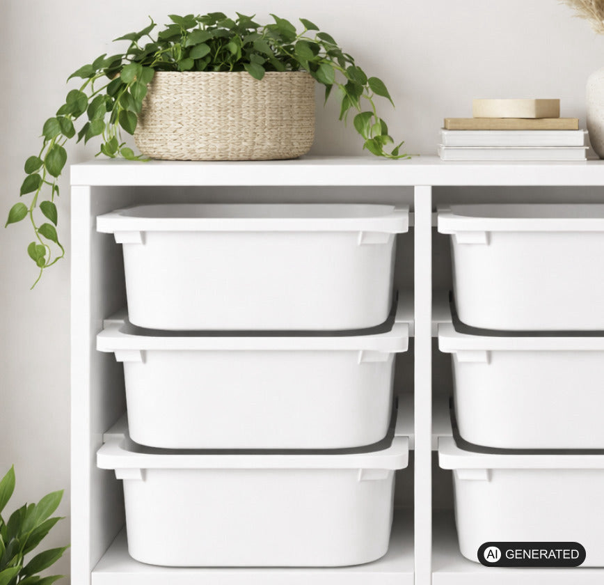 6x Schienen kompatibel mit IKEA Kallax Regal passend für IKEA Trofast Boxen DIY