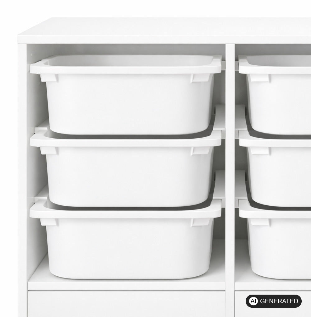 6x Schienen kompatibel mit IKEA Kallax Regal passend für IKEA Trofast Boxen DIY