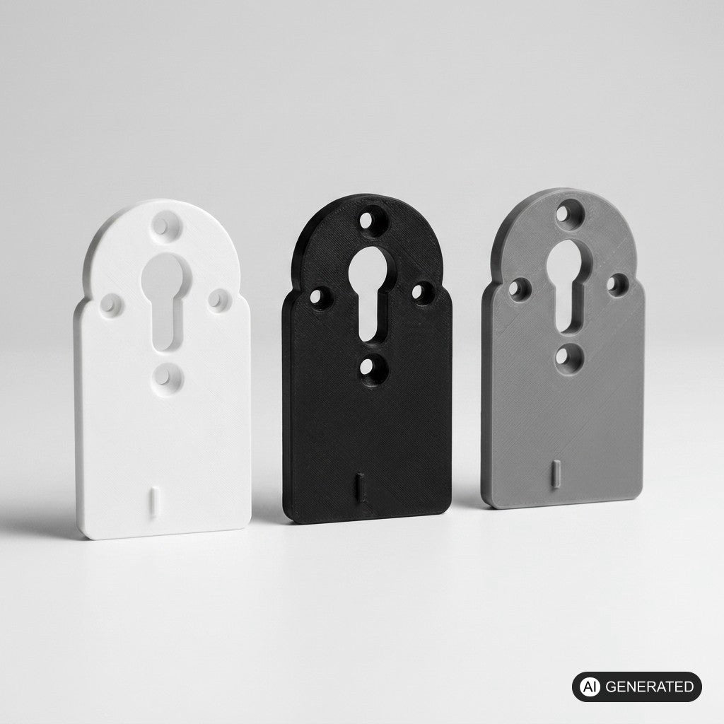 Adapterplatte passend für Nuki Smart Lock 3.0/4.0/Pro/Go Oval- Rundrosette