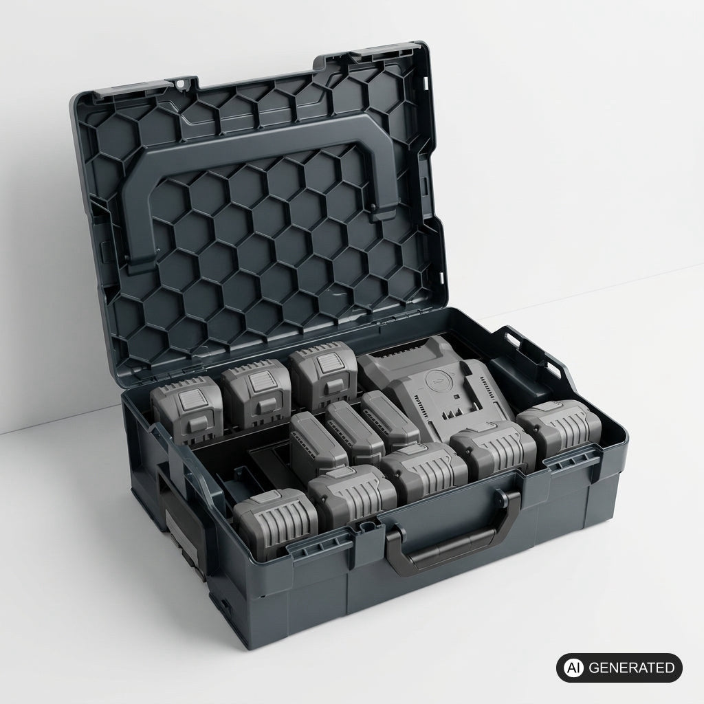 Batteriehalterung kompatibel mit BOSCH PRO L-BOXX Sortimo 238mm