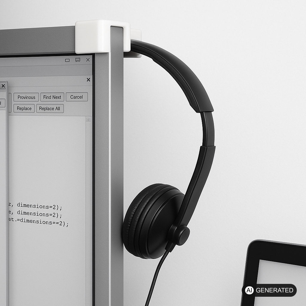 Headset Halterung passend für Monitor Haken Headsethalter Kopfhörer Halter