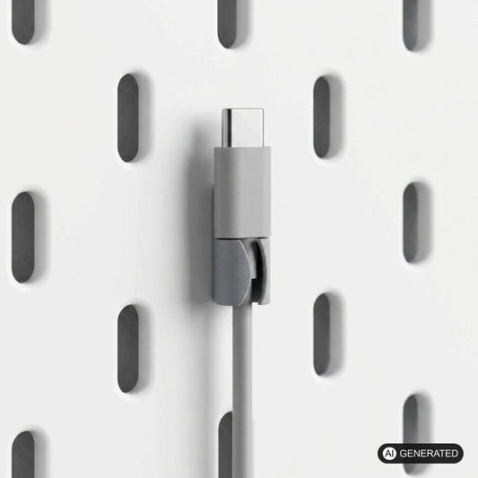 Kabelhalter passend für IKEA Skadis Pegboard Lochwand