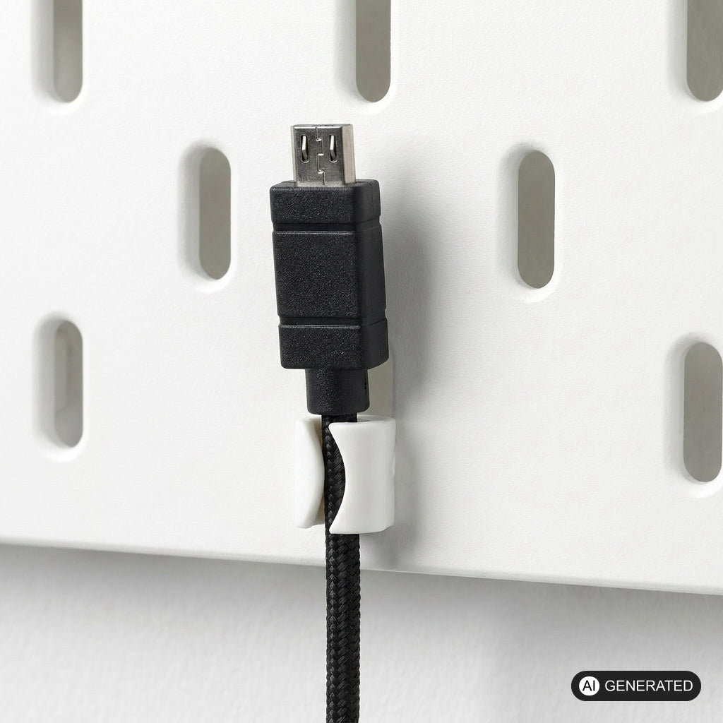 Kabelhalter passend für IKEA Skadis Pegboard Lochwand