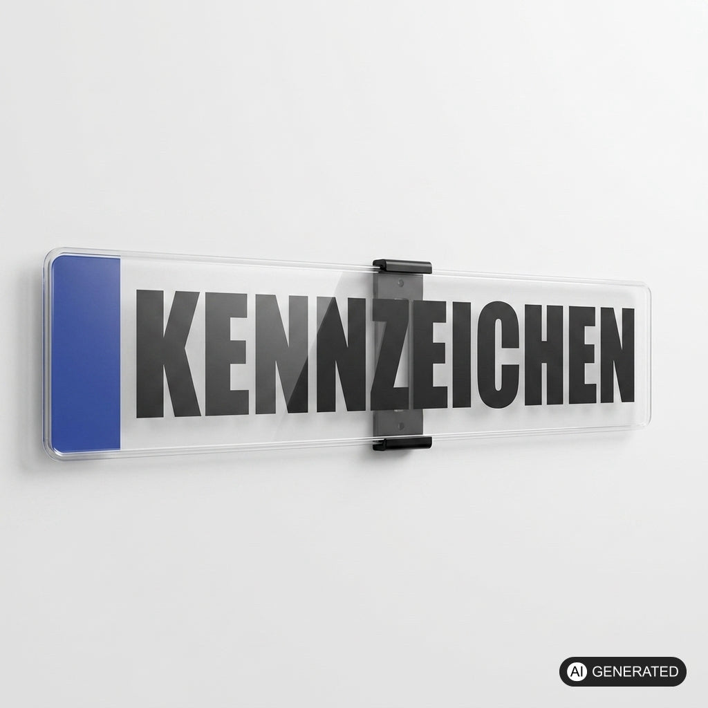 Kennzeichenhalter Wandmontage für deutsche und europäische Kennzeichen