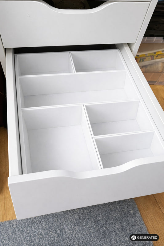 Organizer Schubladeneinsätze passend für IKEA ALEX untere Schublade