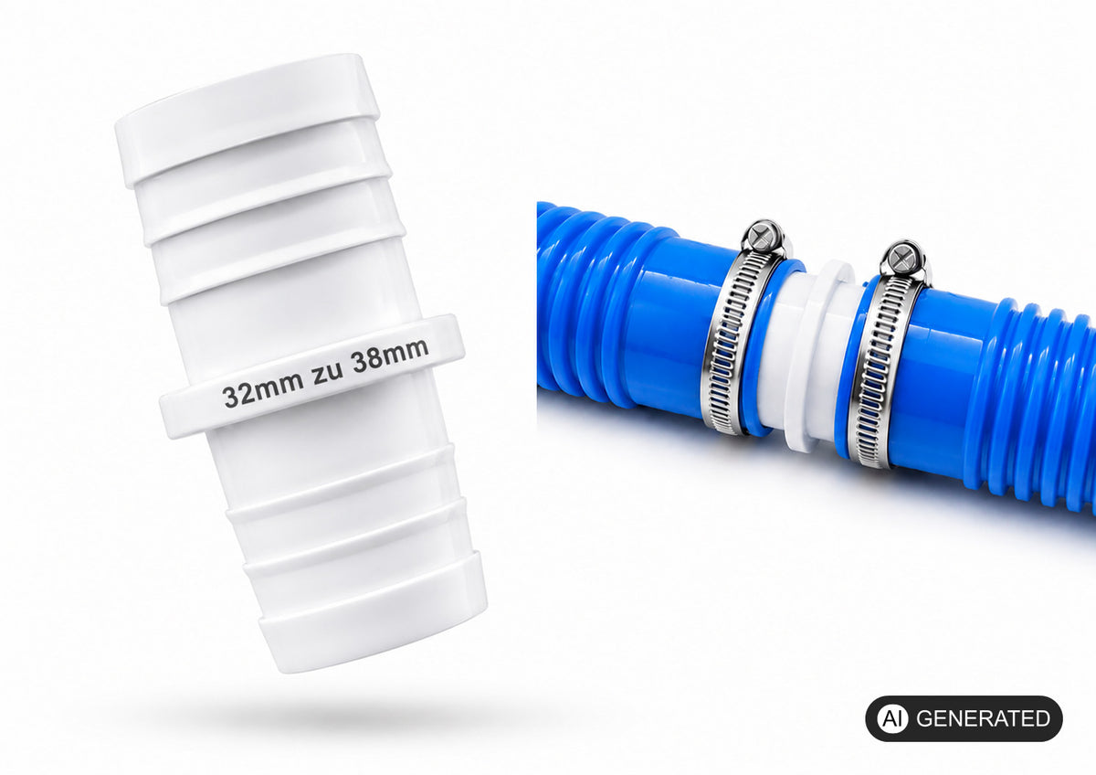 Pool Schlauchverbinder 32 zu 38mm Schlauchtülle Adapter passend für Intex uvm