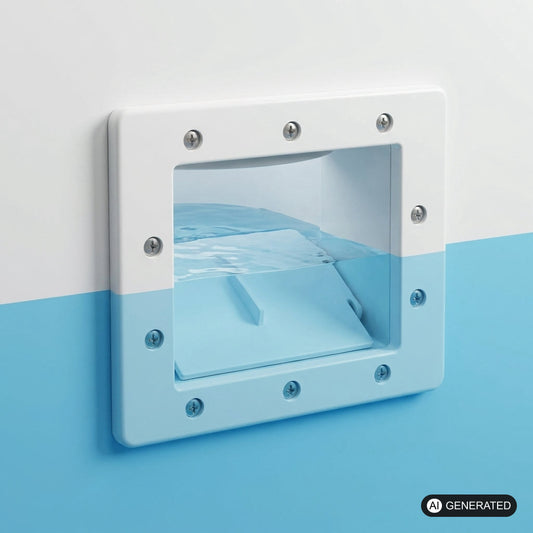 Pool Skimmer Tür kompatibel mit gängigen Modellen - 141x111x6,5 mm