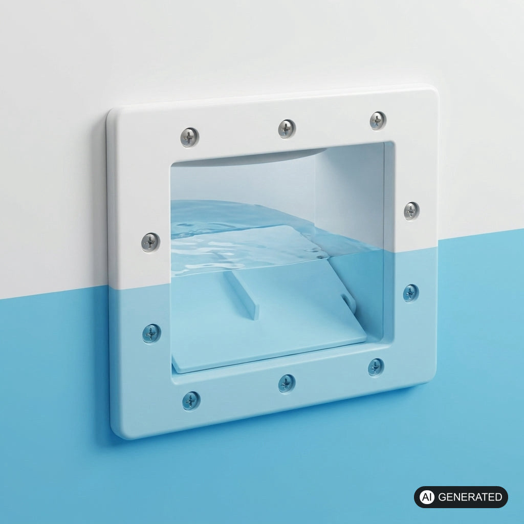 Pool Skimmer Tür kompatibel mit gängigen Modellen - 141x111x6,5 mm