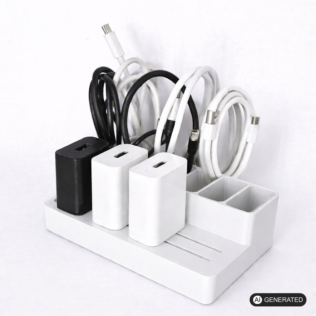 Schreibtisch Organizer für USB Kabel und Stecker