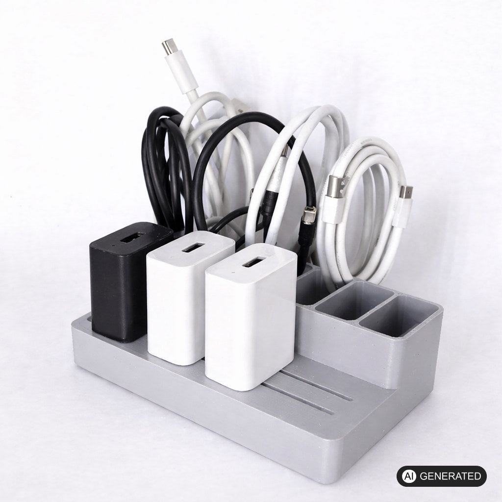 Schreibtisch Organizer für USB Kabel und Stecker
