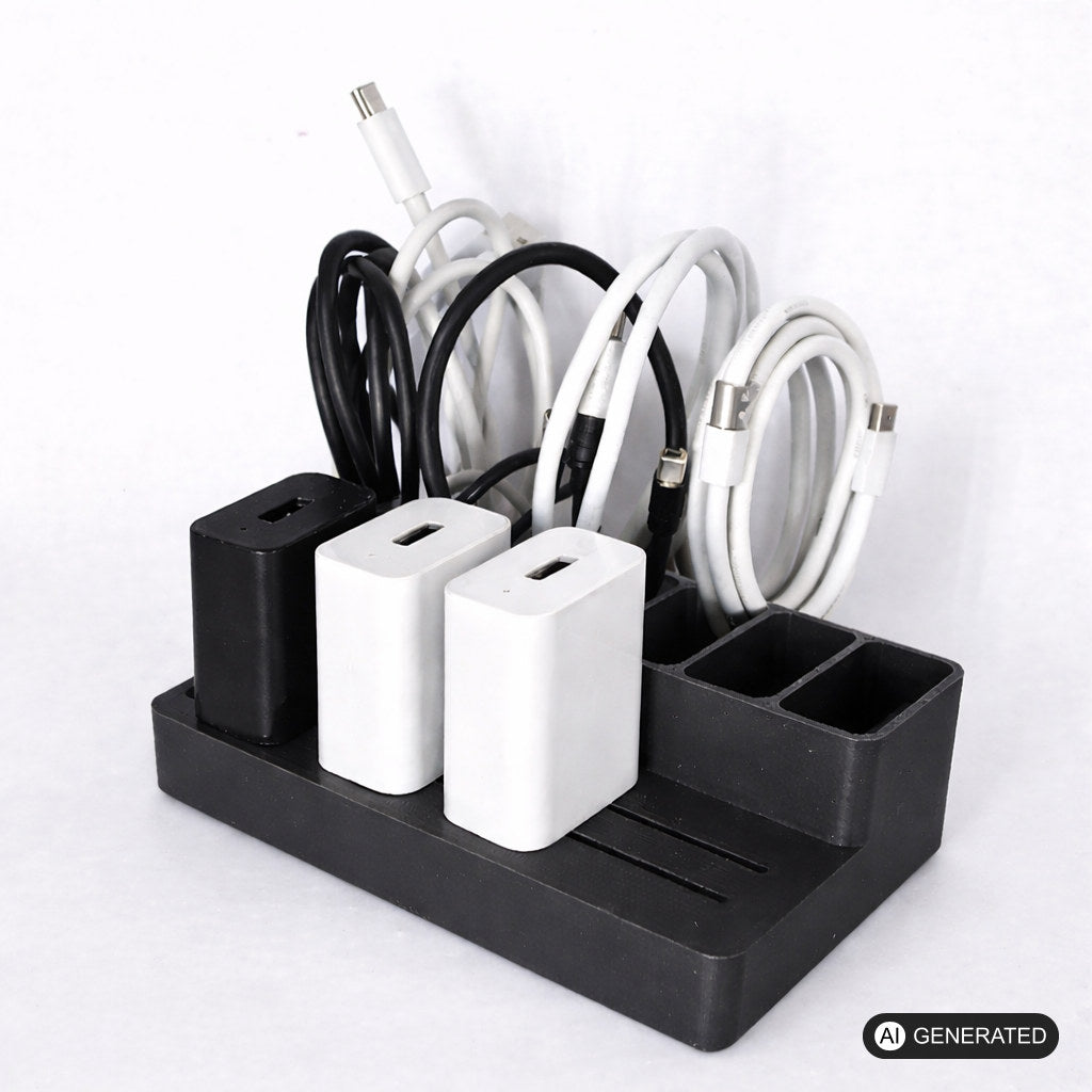 Schreibtisch Organizer für USB Kabel und Stecker