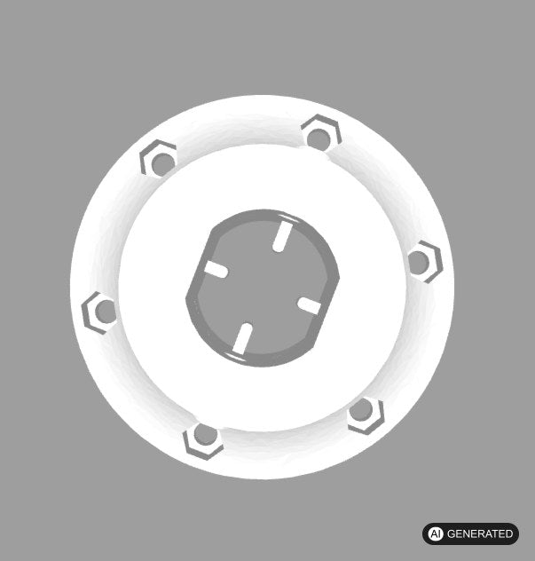Stabiler Adapter / Zubehör kompatibel mit Thrustmaster T150/TMX 70 und 74mm