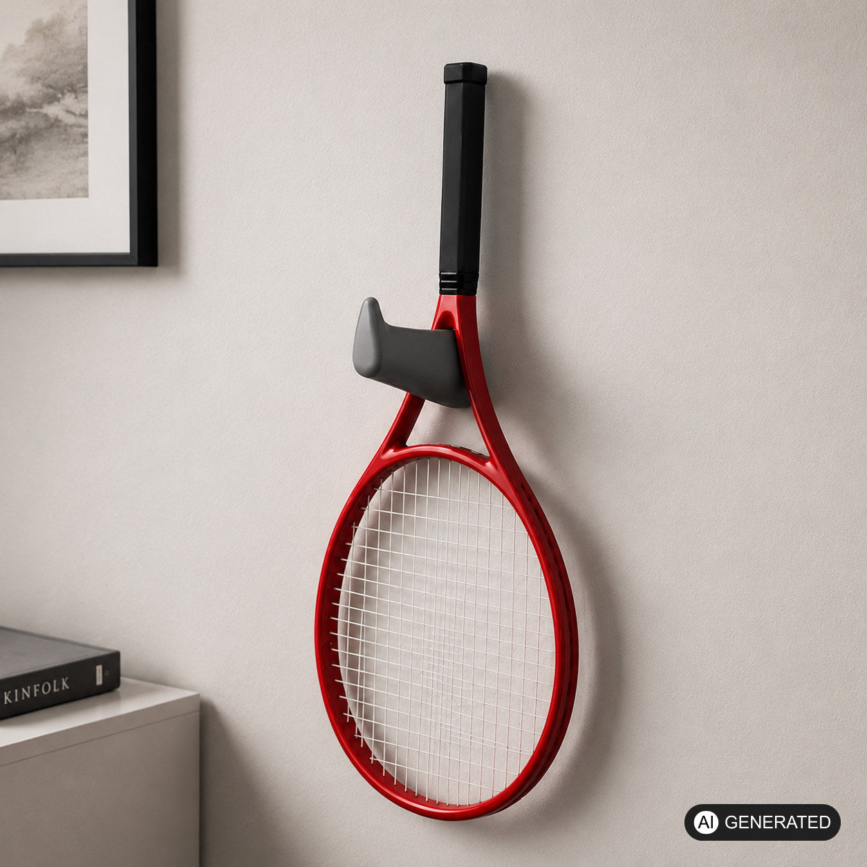 Tennisschläger Wandhalter - Halterung für 3 Schläger