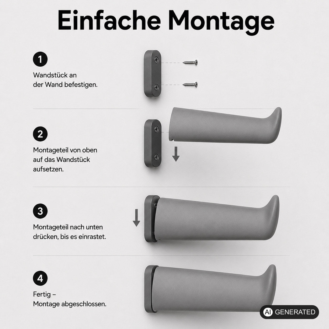 Tennisschläger Wandhalter - Halterung für 3 Schläger