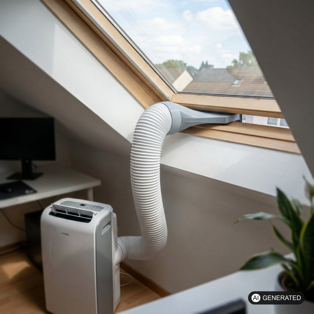 Ultra Slim Klimaanlagen Auslass/ Adapter/ Abluft Kippfenster Dachfenster 90-160