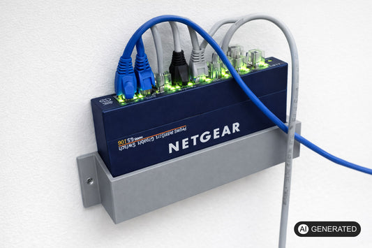 Wandhalterung kompatibel mit Netgear ProSafe-GS108E Switch - Halterung