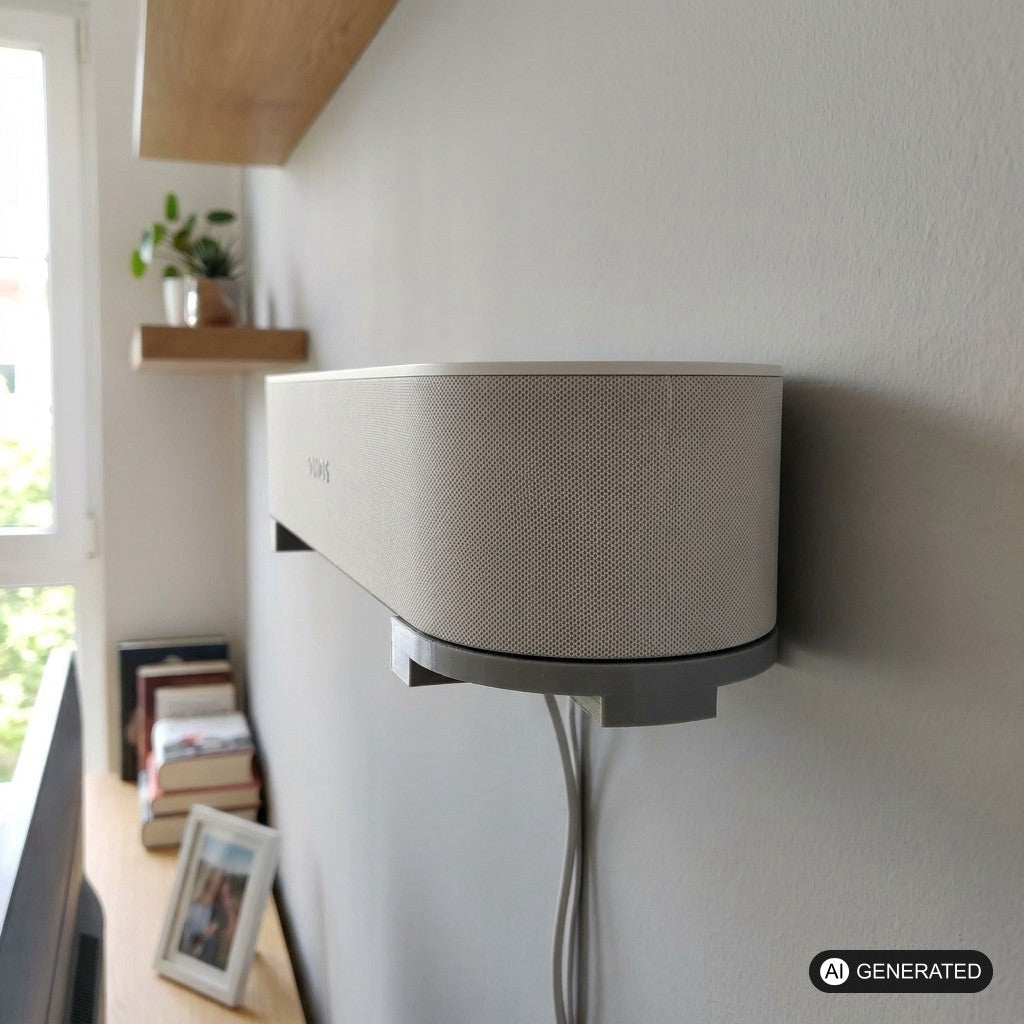 Wandhalterung passend für Lautsprecher Sonos Beam, Wallmount, schwarz