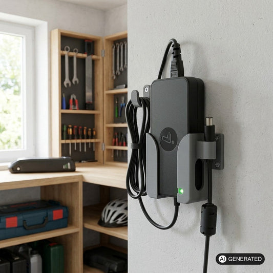 Wandhalterung passend für Segway Ninebot E-Bike Akku Ladegerät Charger Holder