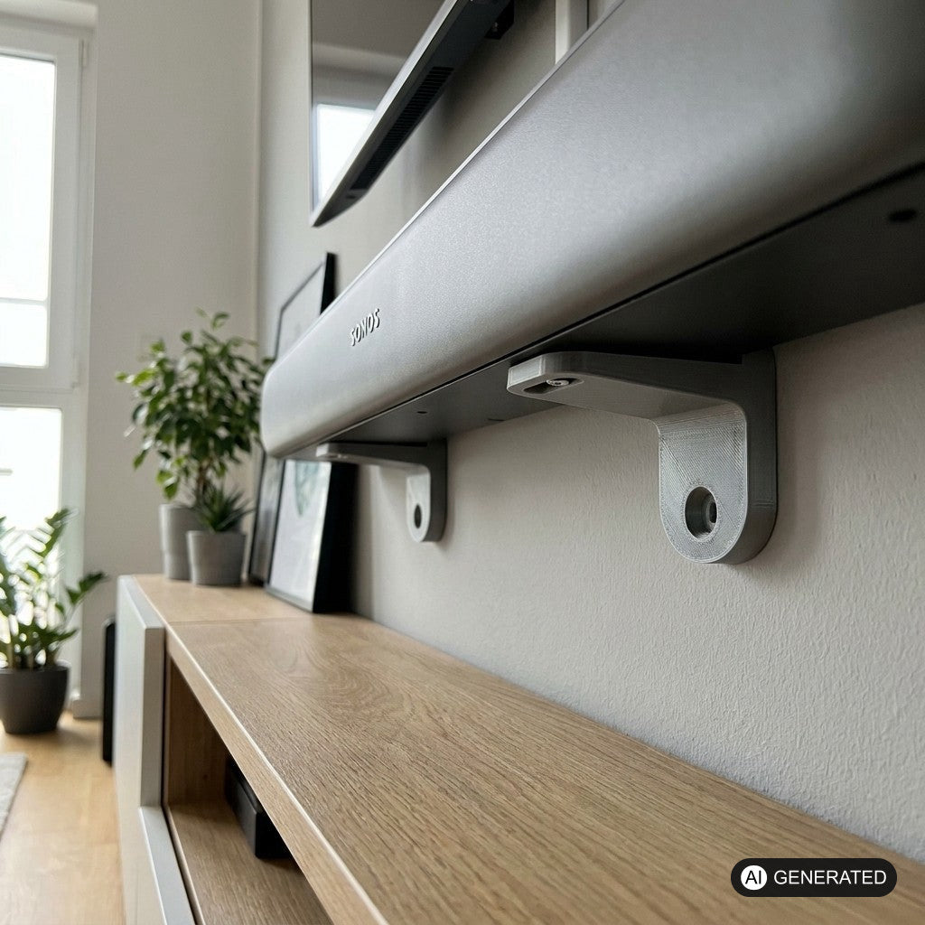 Wandhalterung passend für Sonos Beam Soundbar Kunststoff Befestigung 2er Set