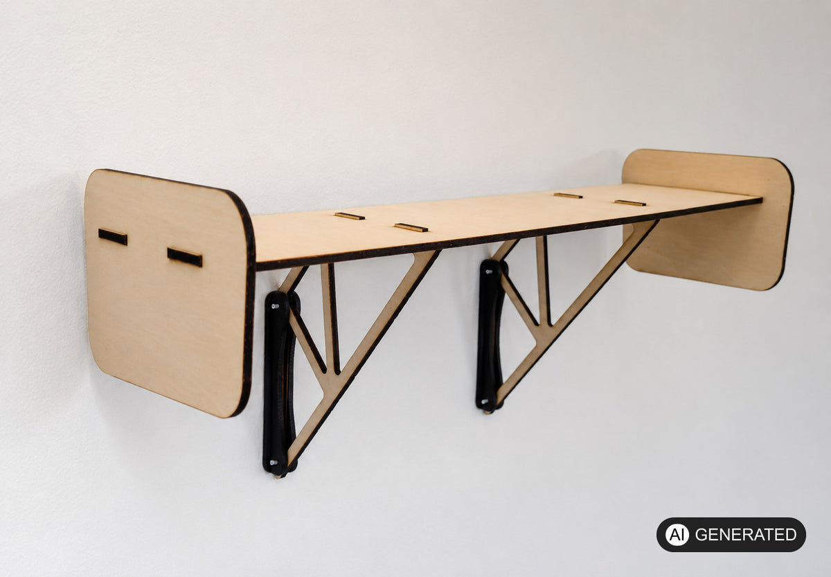 Wandregal Winkel Auto Heckspoiler Style Wing Shelf Ablage Regal - komplettes Set