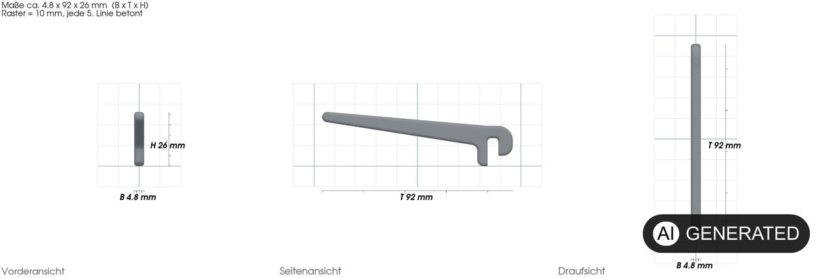 Garnrollen Garnrollenhalter Halterung für IKEA Skadis Lochwand weiß – mit Maßangaben, 3D-gedruckt von Parture