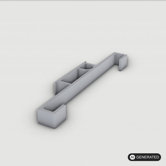 Halter Festool Führungsschiene für Festool Führungsschiene an T-loc Systainer – 3D-Ansicht, 3D-gedruckt von Parture