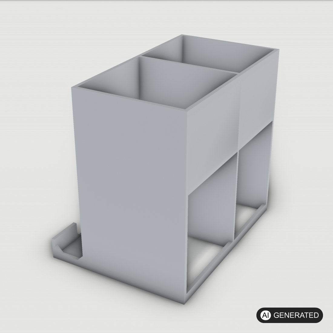 XXL Batterie Spender – 3D-Ansicht, 3D-gedruckt von Parture