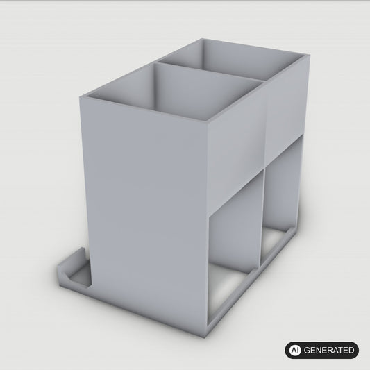 XXL Batterie Spender – 3D-Ansicht, 3D-gedruckt von Parture
