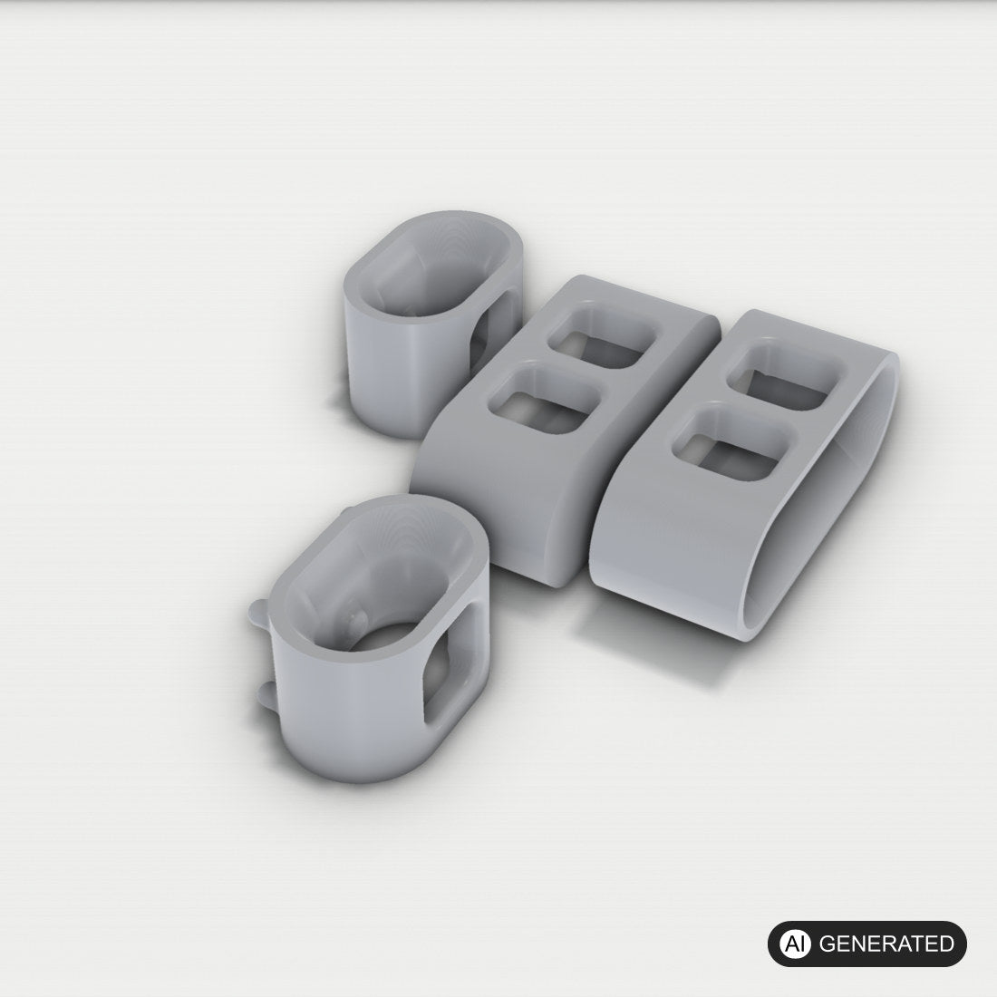 Wandhalterung Zahnbürstenhalter Philips für Philips Sonicare mit 2 Aufnahmen – 3D-Ansicht, 3D-gedruckt von Parture