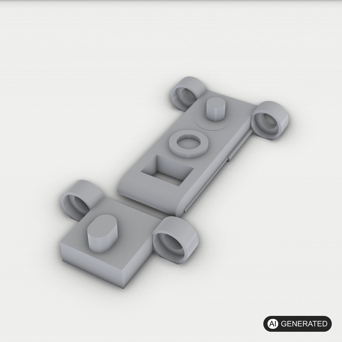 Verschluss Adapter Schublade für Ikea Faktum – 3D-Ansicht, 3D-gedruckt von Parture