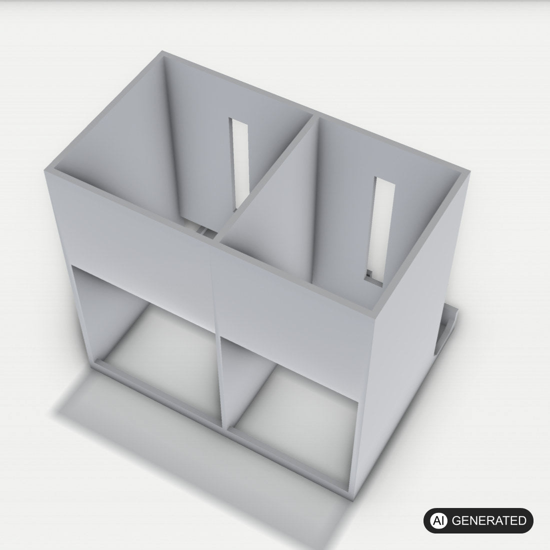 XXL Batterie Spender – 3D-Ansicht, 3D-gedruckt von Parture