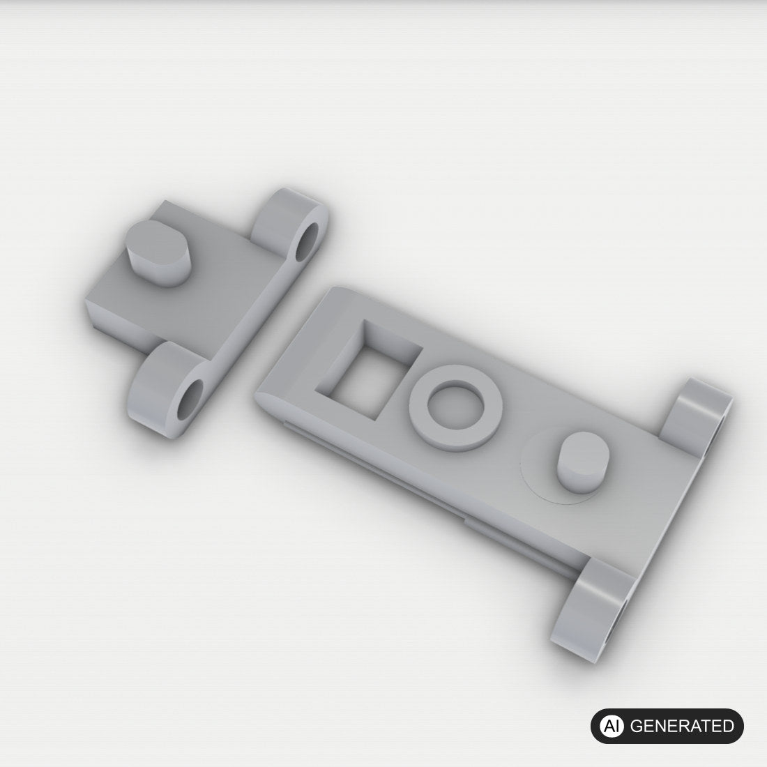 Verschluss Adapter Schublade für Ikea Faktum – 3D-Ansicht, 3D-gedruckt von Parture