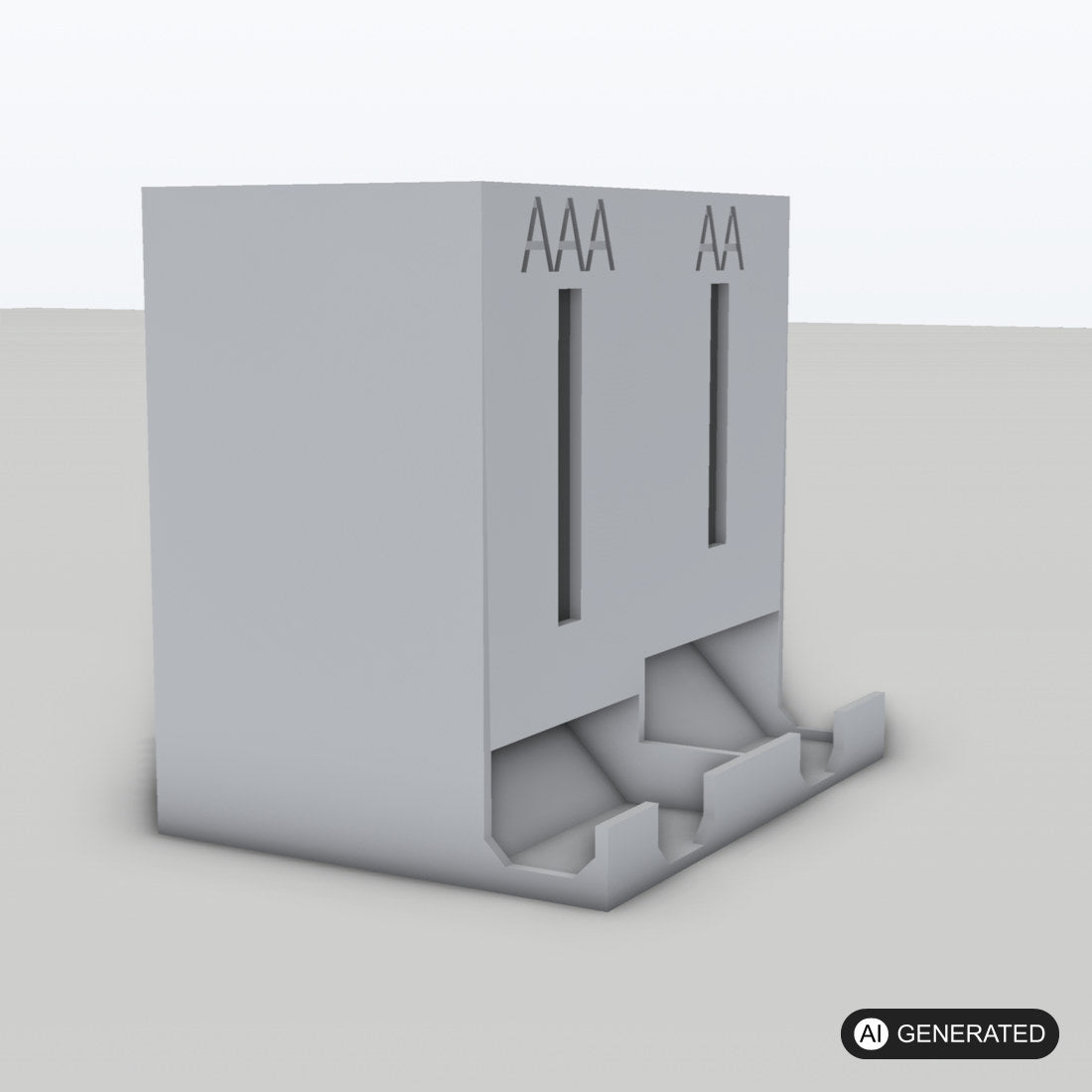 XXL Batterie Spender – 3D-Ansicht, 3D-gedruckt von Parture