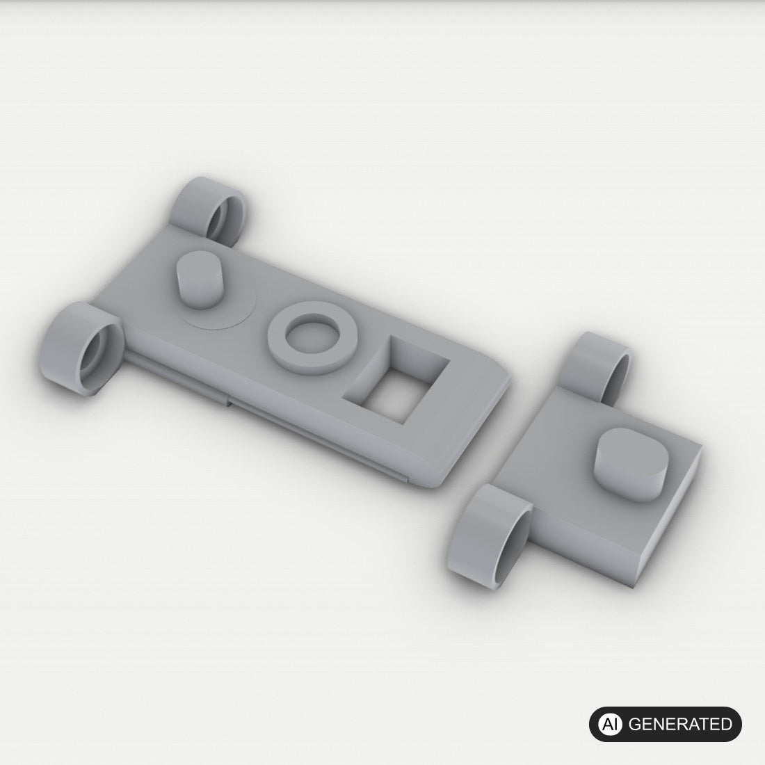 Verschluss Adapter Schublade für Ikea Faktum – 3D-Ansicht, 3D-gedruckt von Parture