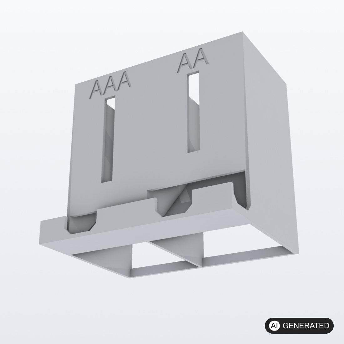 XXL Batterie Spender – 3D-Ansicht, 3D-gedruckt von Parture
